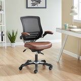 Pillar Vinyl Office Chair in Tan