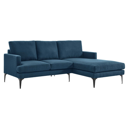 Evermore Right-Facing Upholstered Fabric Sectional Sofa by Furniture for America