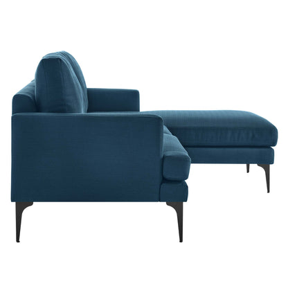 Evermore Right-Facing Upholstered Fabric Sectional Sofa by Furniture for America