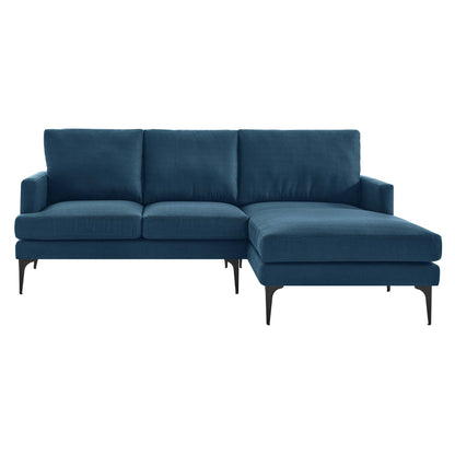 Evermore Right-Facing Upholstered Fabric Sectional Sofa by Furniture for America
