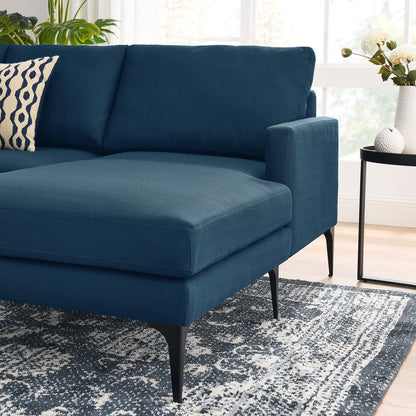 Evermore Right-Facing Upholstered Fabric Sectional Sofa by Furniture for America