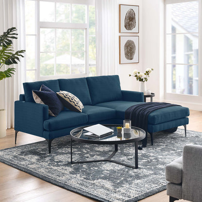 Evermore Right-Facing Upholstered Fabric Sectional Sofa by Furniture for America