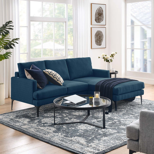 Evermore Right-Facing Upholstered Fabric Sectional Sofa by Furniture for America