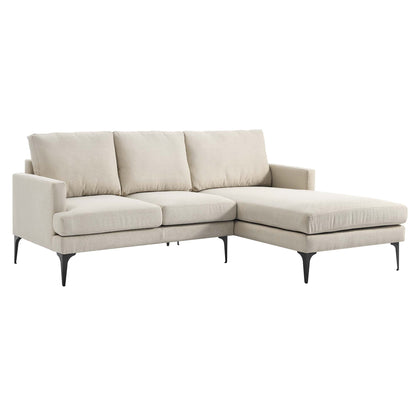 Evermore Right-Facing Upholstered Fabric Sectional Sofa by Furniture for America