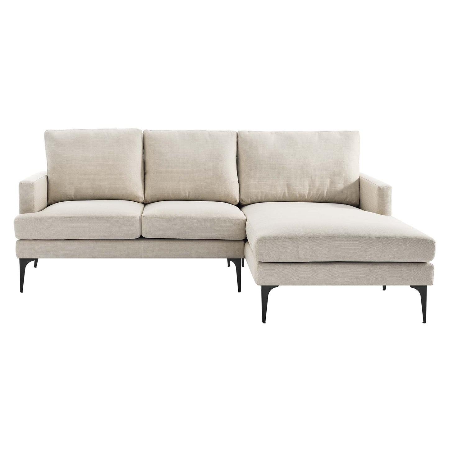 Evermore Right-Facing Upholstered Fabric Sectional Sofa by Furniture for America