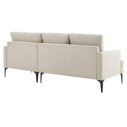 Evermore Right-Facing Upholstered Fabric Sectional Sofa by Furniture for America