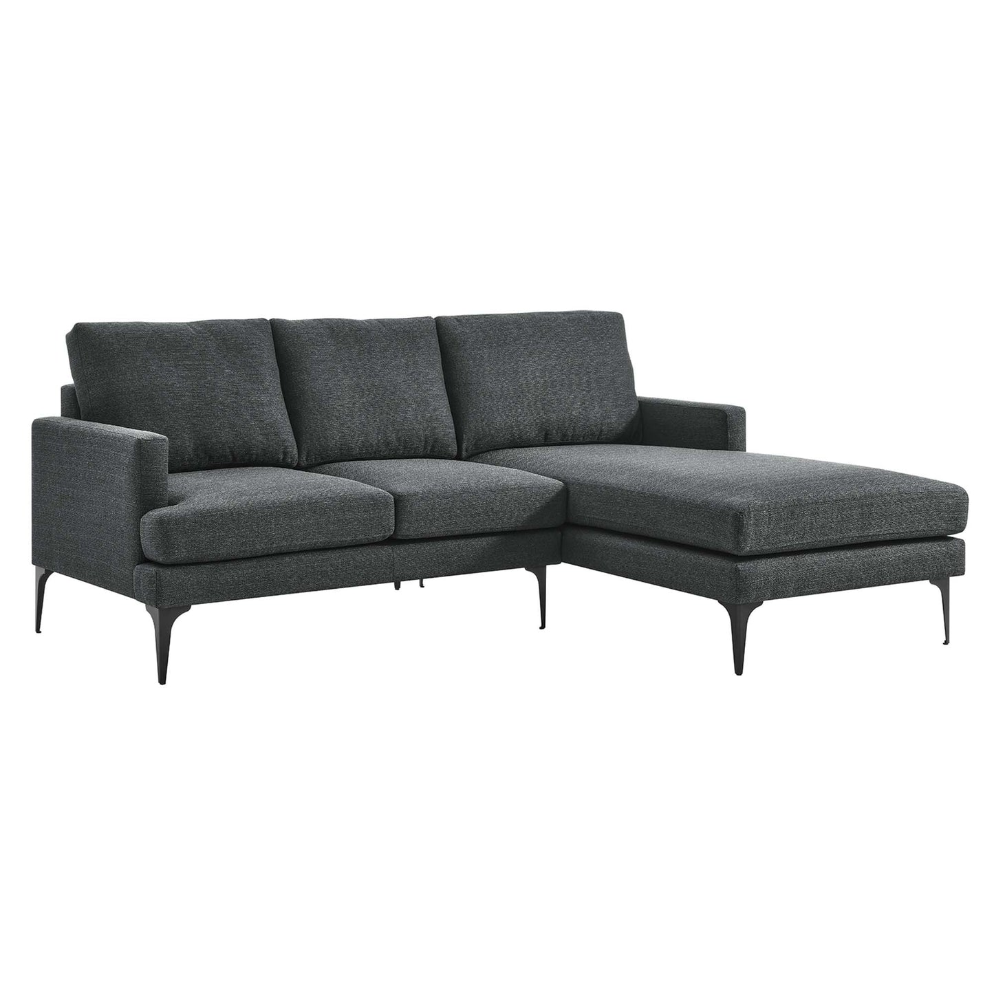 Evermore Right-Facing Upholstered Fabric Sectional Sofa by Furniture for America