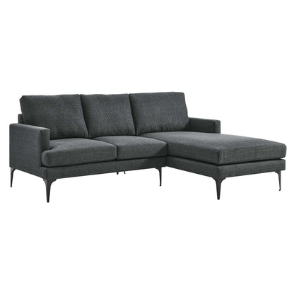 Evermore Right-Facing Upholstered Fabric Sectional Sofa by Furniture for America