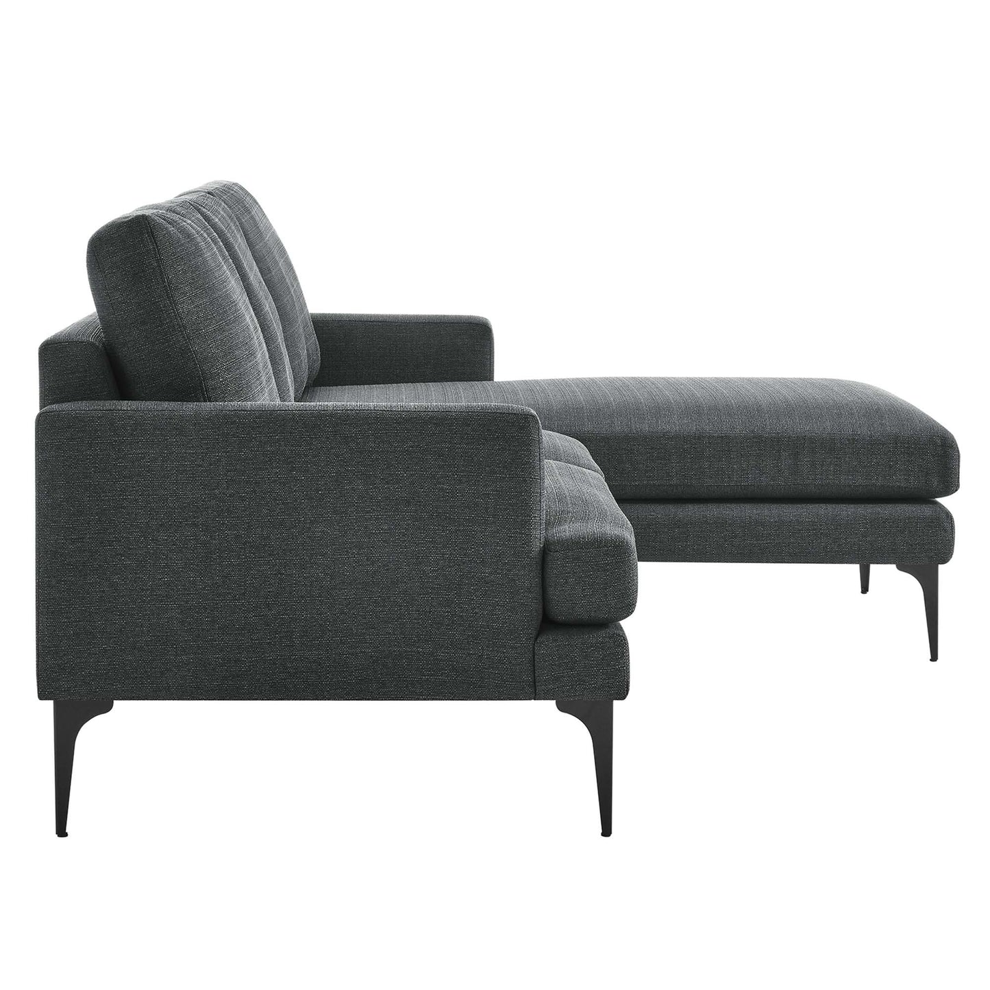 Evermore Right-Facing Upholstered Fabric Sectional Sofa by Furniture for America