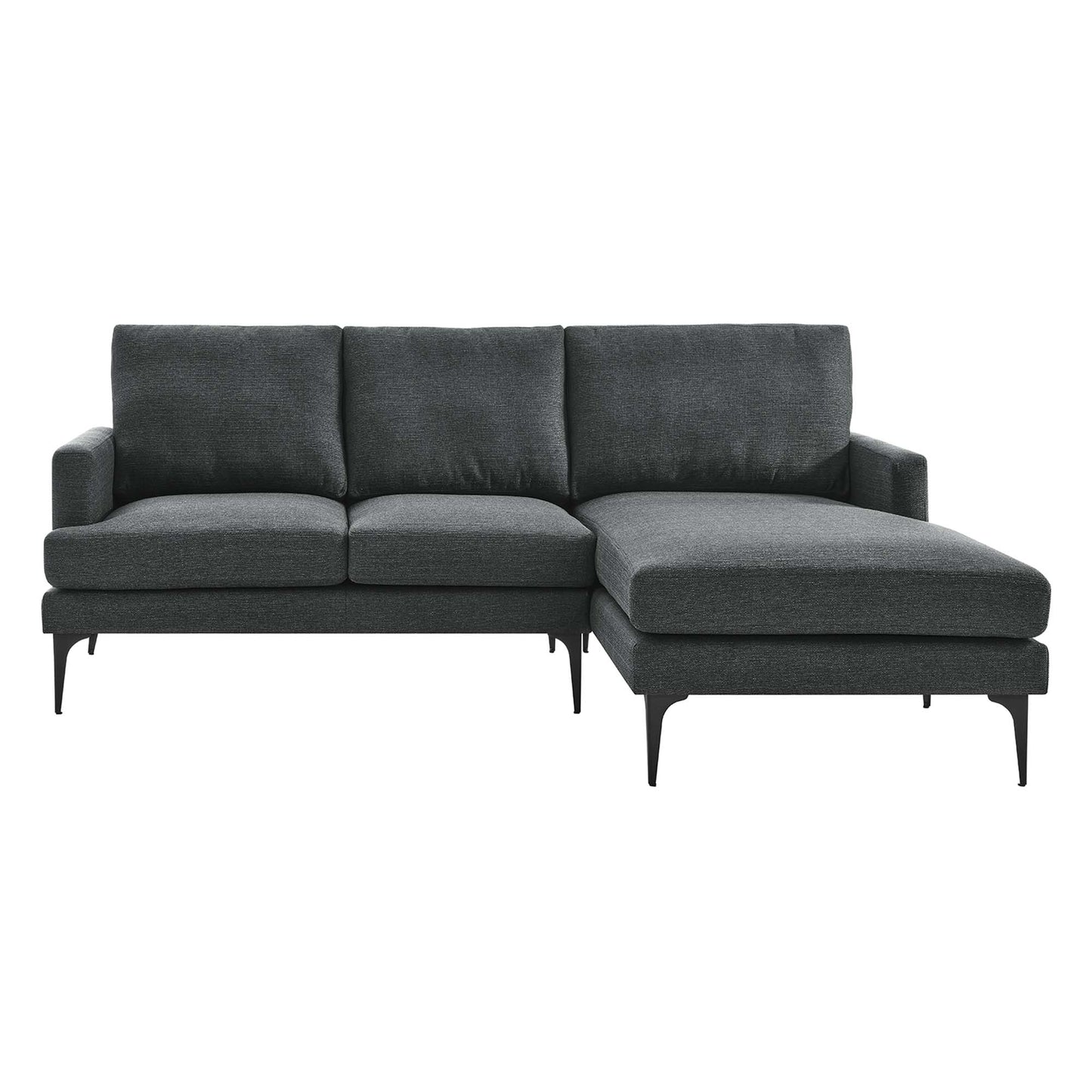 Evermore Right-Facing Upholstered Fabric Sectional Sofa by Furniture for America