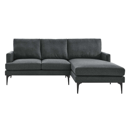 Evermore Right-Facing Upholstered Fabric Sectional Sofa by Furniture for America