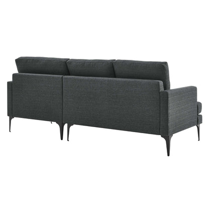 Evermore Right-Facing Upholstered Fabric Sectional Sofa by Furniture for America