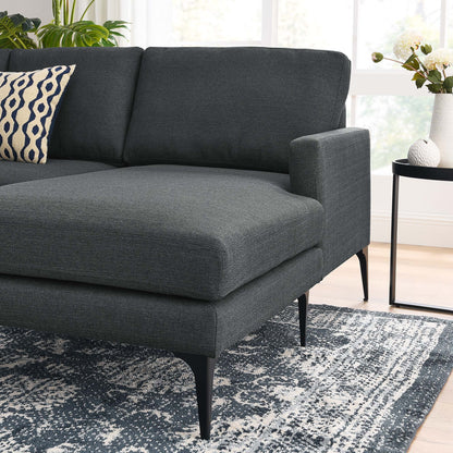 Evermore Right-Facing Upholstered Fabric Sectional Sofa by Furniture for America