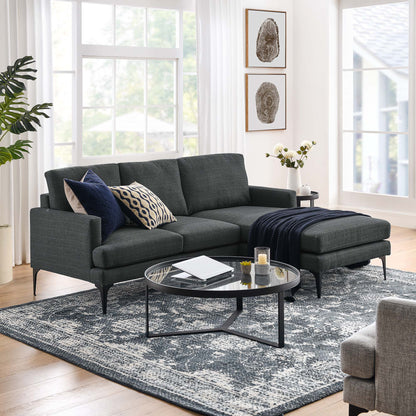 Evermore Right-Facing Upholstered Fabric Sectional Sofa by Furniture for America