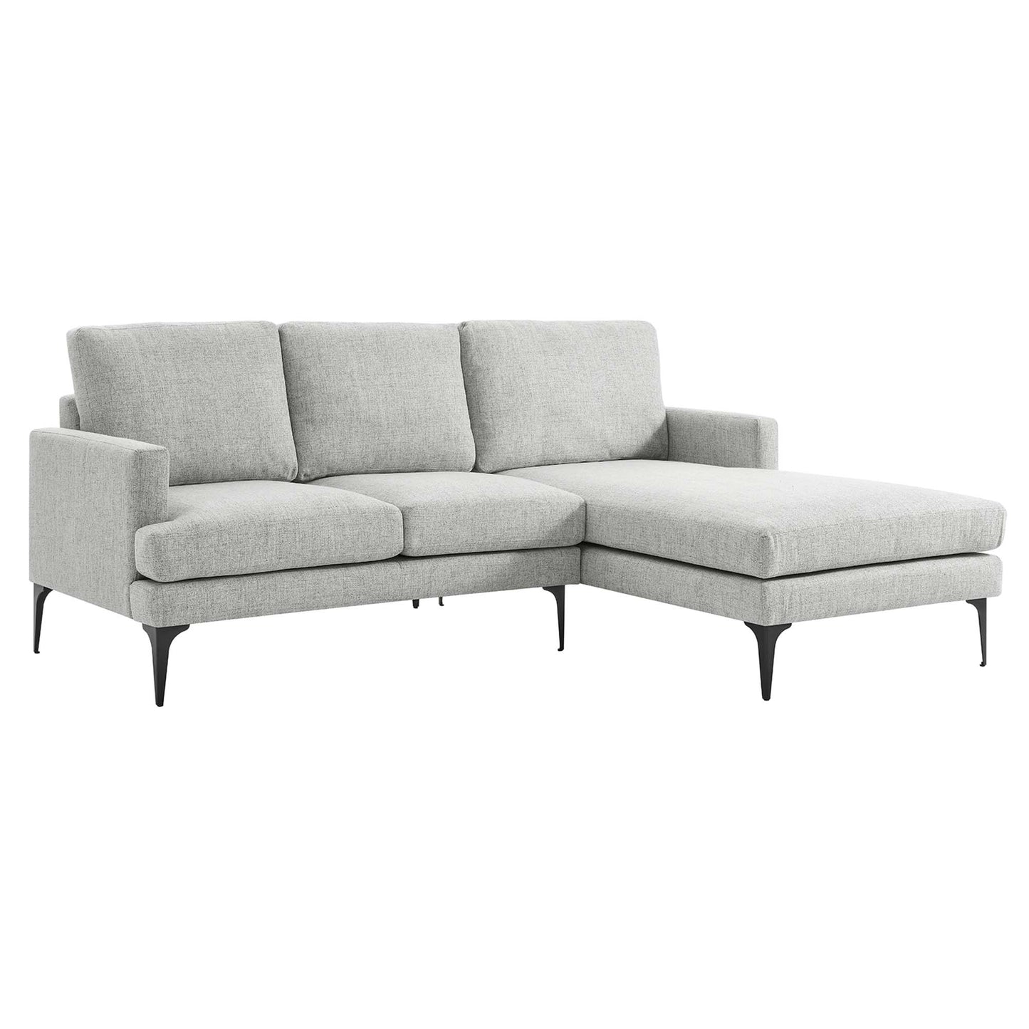 Evermore Right-Facing Upholstered Fabric Sectional Sofa by Furniture for America