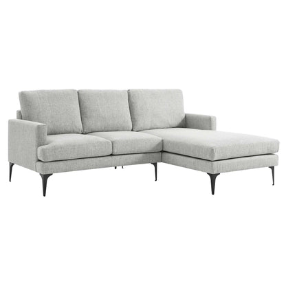 Evermore Right-Facing Upholstered Fabric Sectional Sofa by Furniture for America