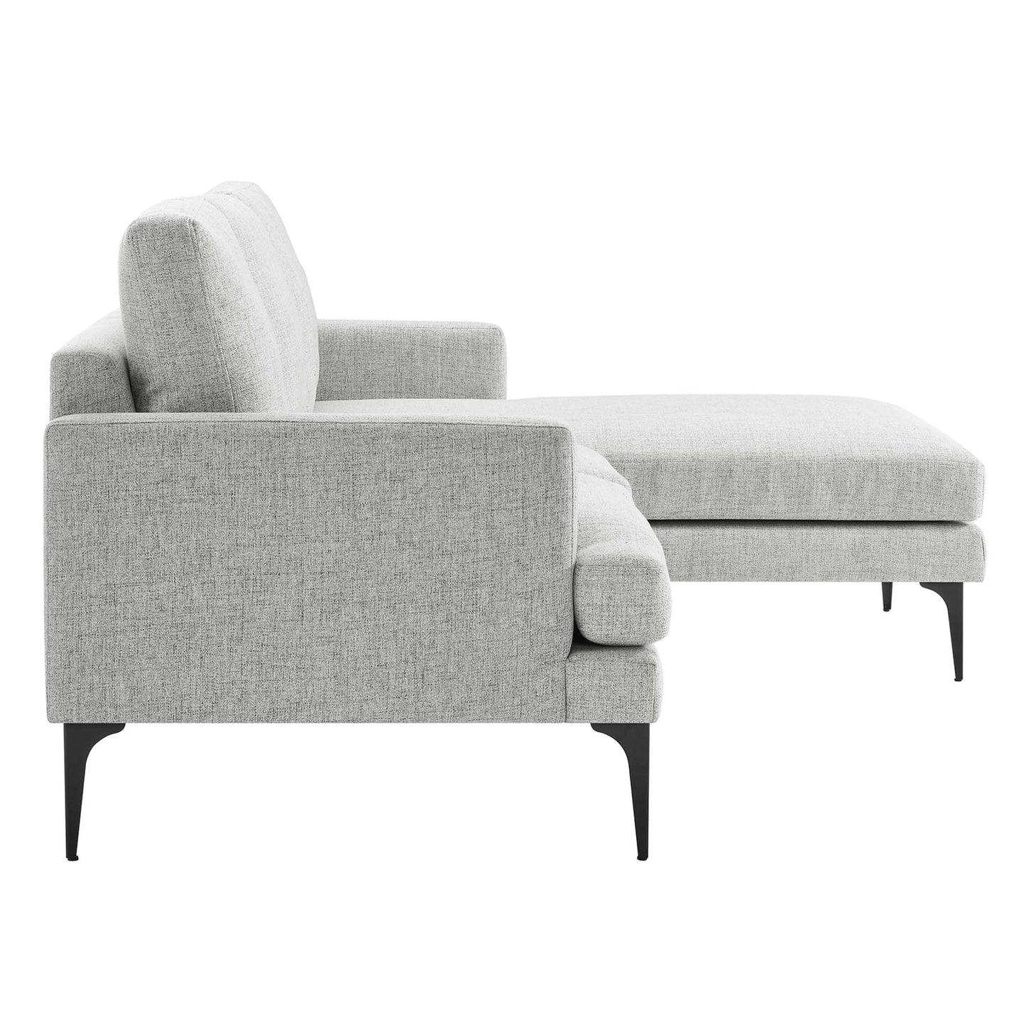 Evermore Right-Facing Upholstered Fabric Sectional Sofa by Furniture for America