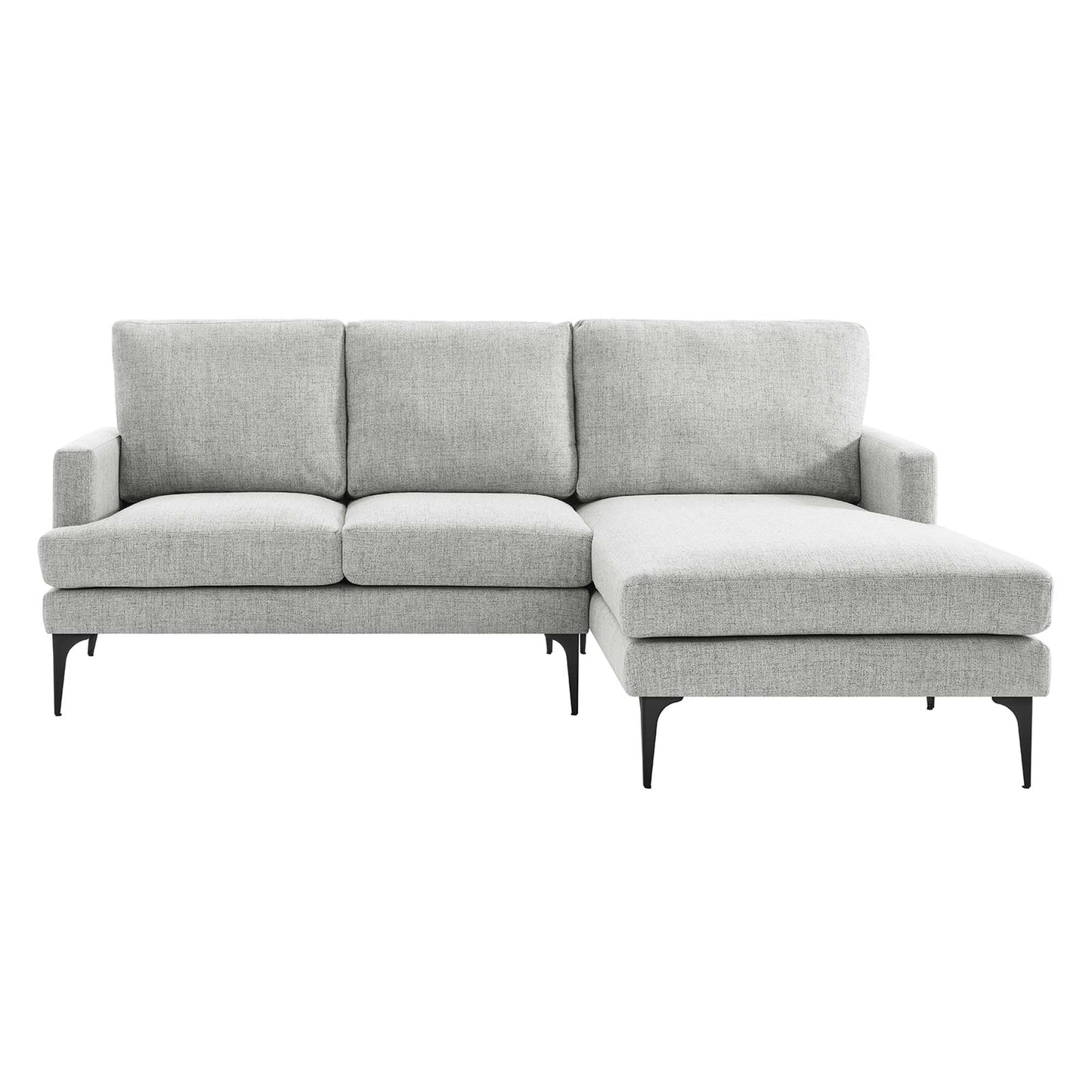 Evermore Right-Facing Upholstered Fabric Sectional Sofa by Furniture for America