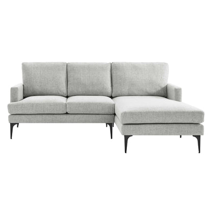 Evermore Right-Facing Upholstered Fabric Sectional Sofa by Furniture for America