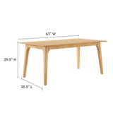 Ronda 63" Rectangle Dining Table in Oak Oak