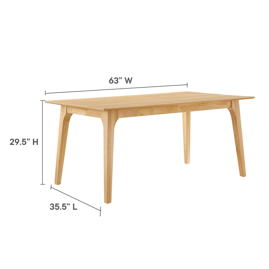 Ronda 63" Rectangle Dining Table in Oak Oak