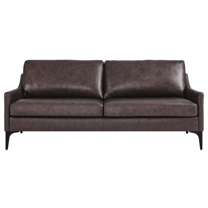 Corland Leather Sofa by Furniture for America