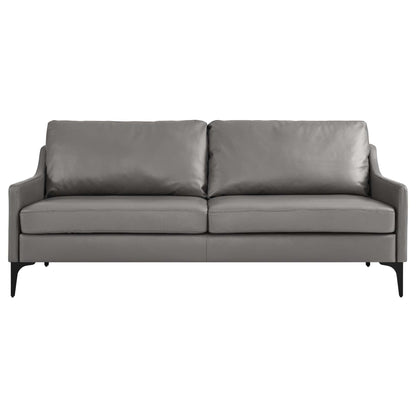 Corland Leather Sofa by Furniture for America