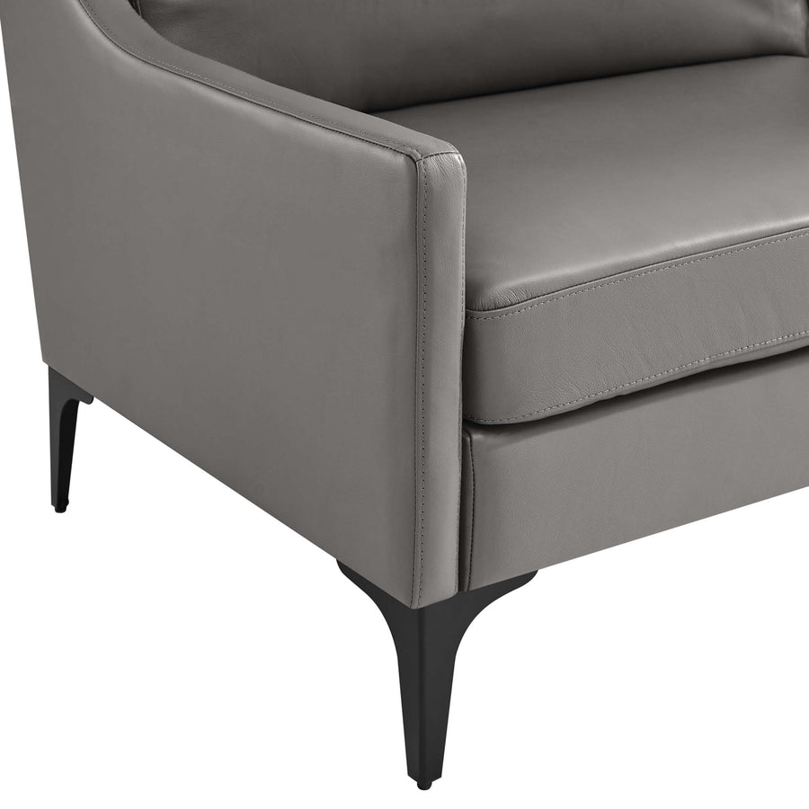 Pergola Leather Sofa in Gray
