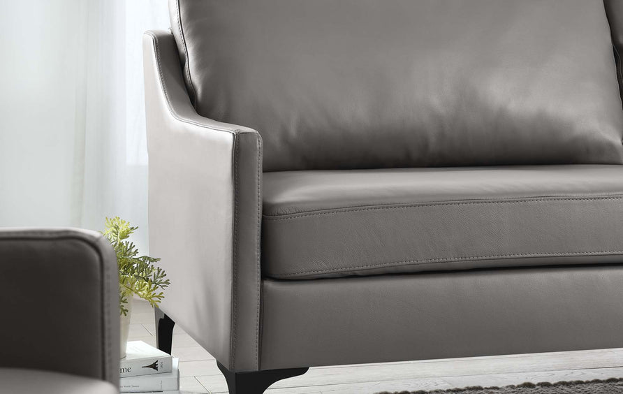 Pergola Leather Sofa in Gray