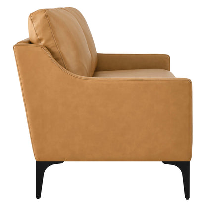 Corland Leather Loveseat by Furniture for America