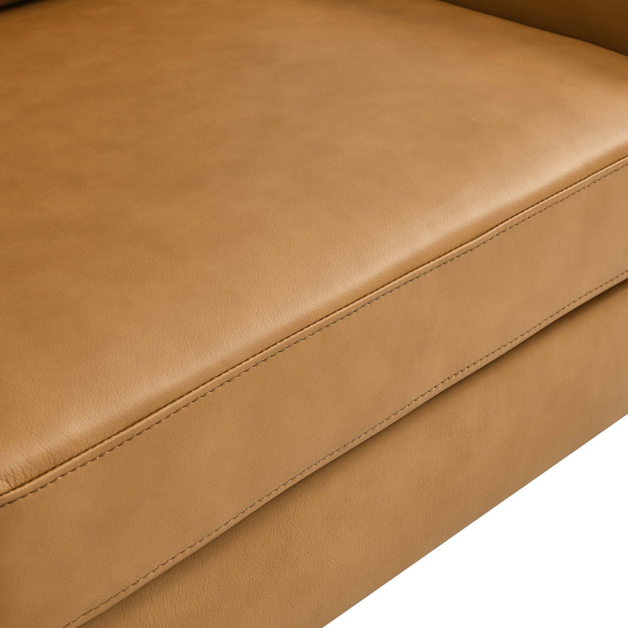 Pergola Leather Loveseat in Tan