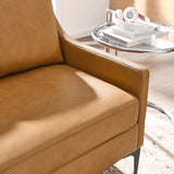 Pergola Leather Loveseat in Tan