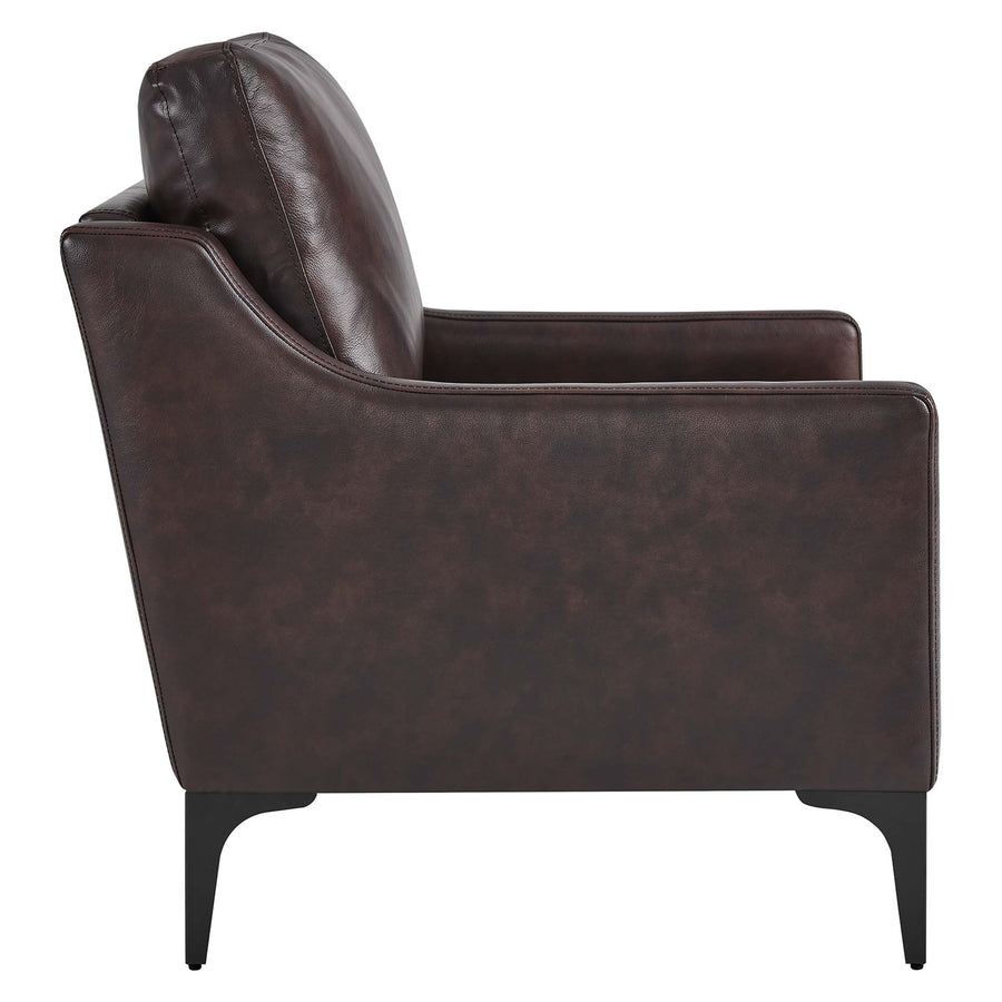 Pergola Leather Armchair in Brown