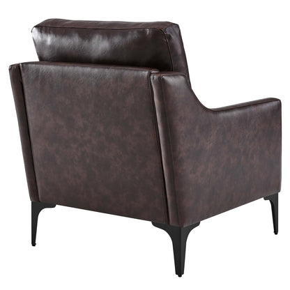 Corland Leather Armchair by Furniture For America