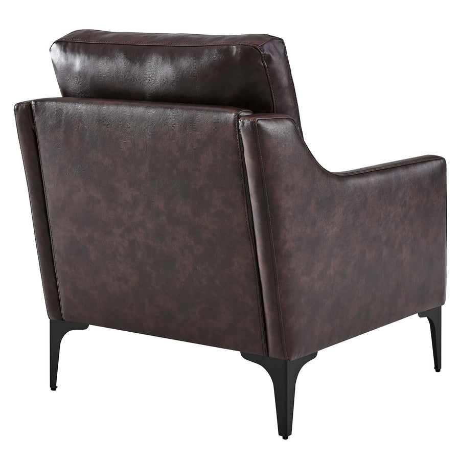 Pergola Leather Armchair in Brown