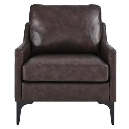 Corland Leather Armchair in Brown