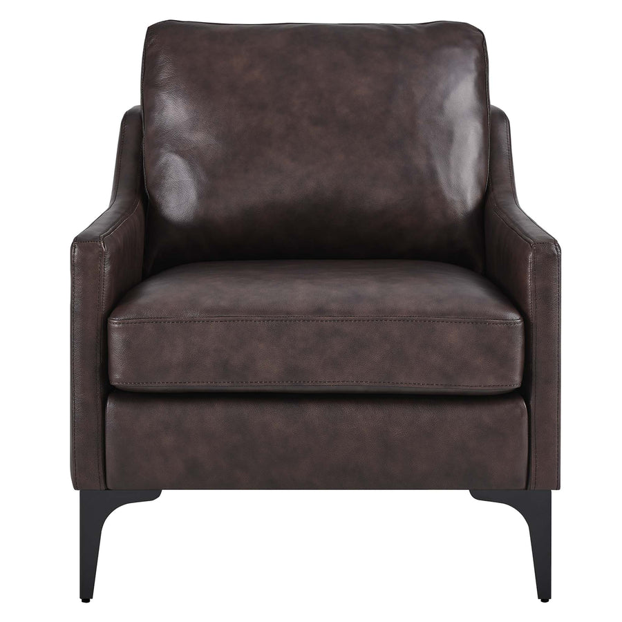 Pergola Leather Armchair in Brown