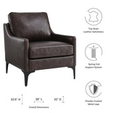 Pergola Leather Armchair in Brown