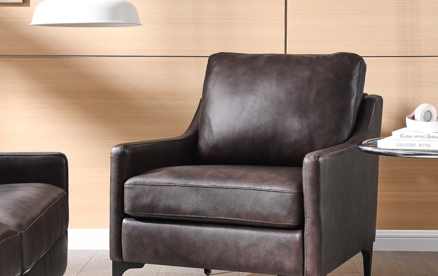Pergola Leather Armchair in Brown