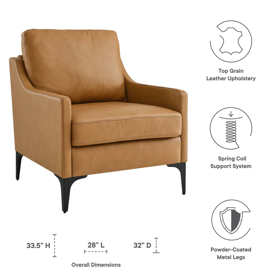 Pergola Leather Armchair in Tan
