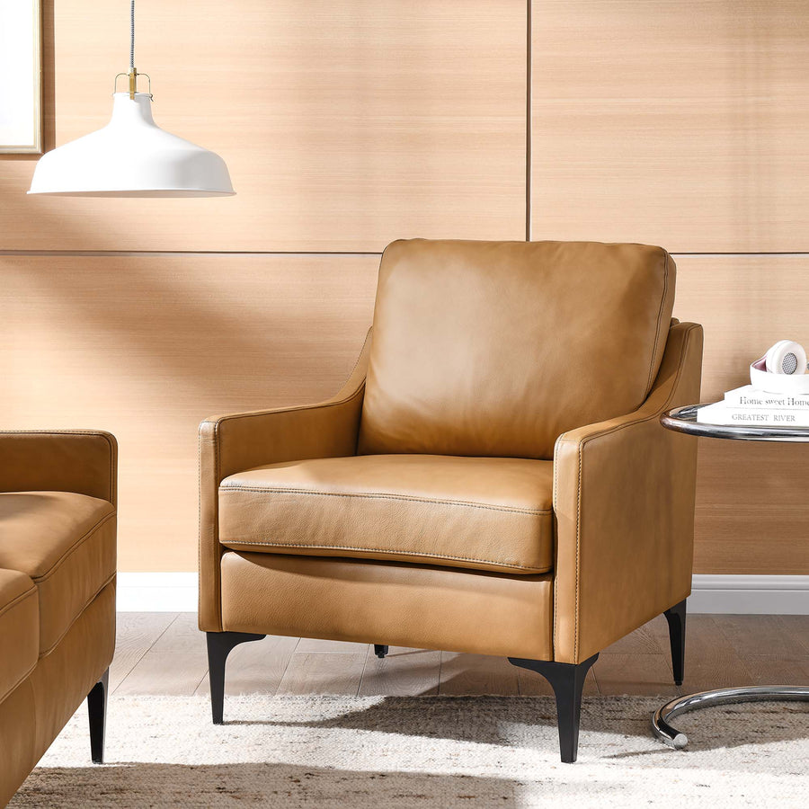Pergola Leather Armchair in Tan