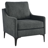 Pergola Upholstered Fabric Armchair in Charcoal