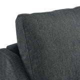 Pergola Upholstered Fabric Armchair in Charcoal