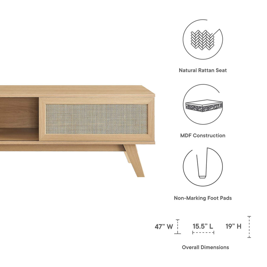 Wren 47" TV Stand in Oak