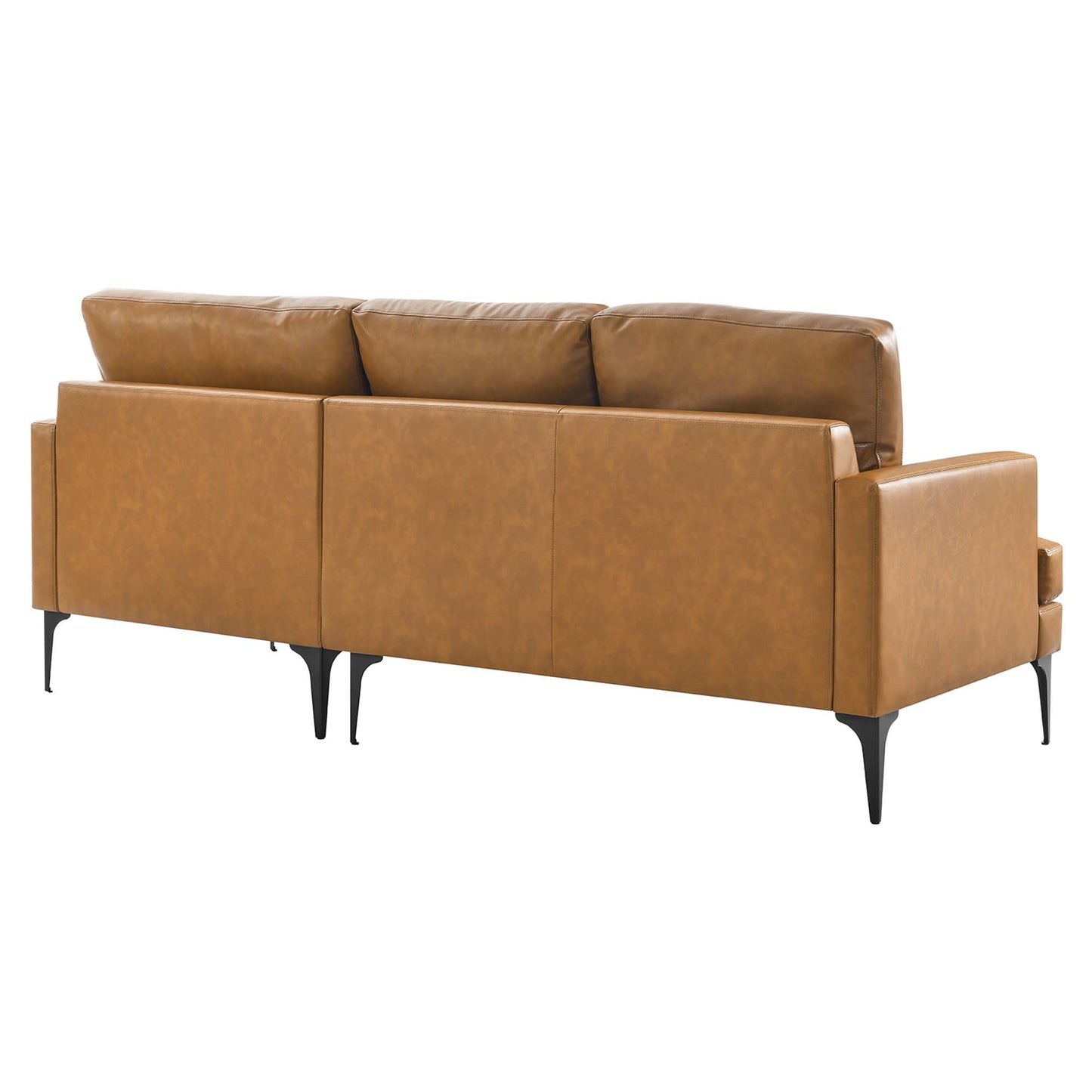Evermore Right-Facing Vegan Leather Sectional Sofa by Furniture for America