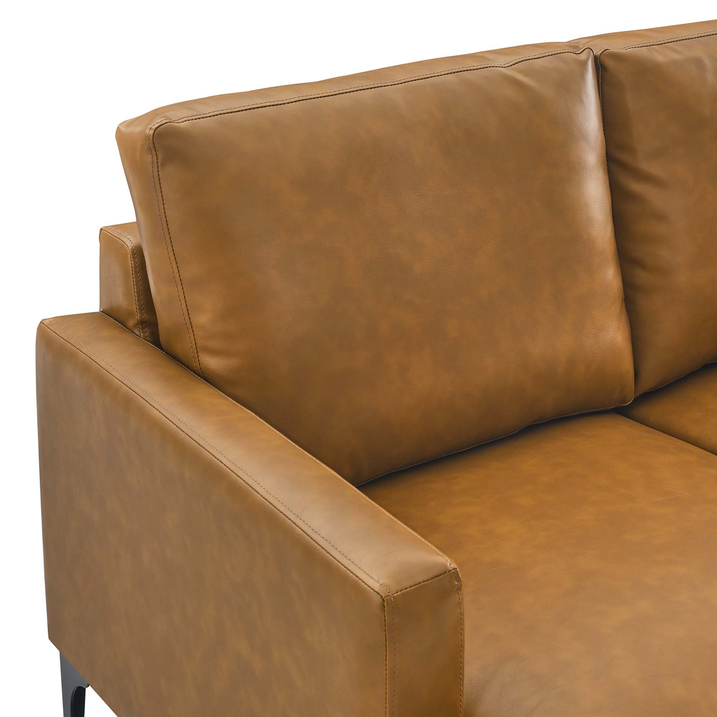 Evermore Right-Facing Vegan Leather Sectional Sofa by Furniture for America