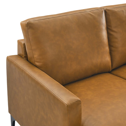 Evermore Right-Facing Vegan Leather Sectional Sofa by Furniture for America