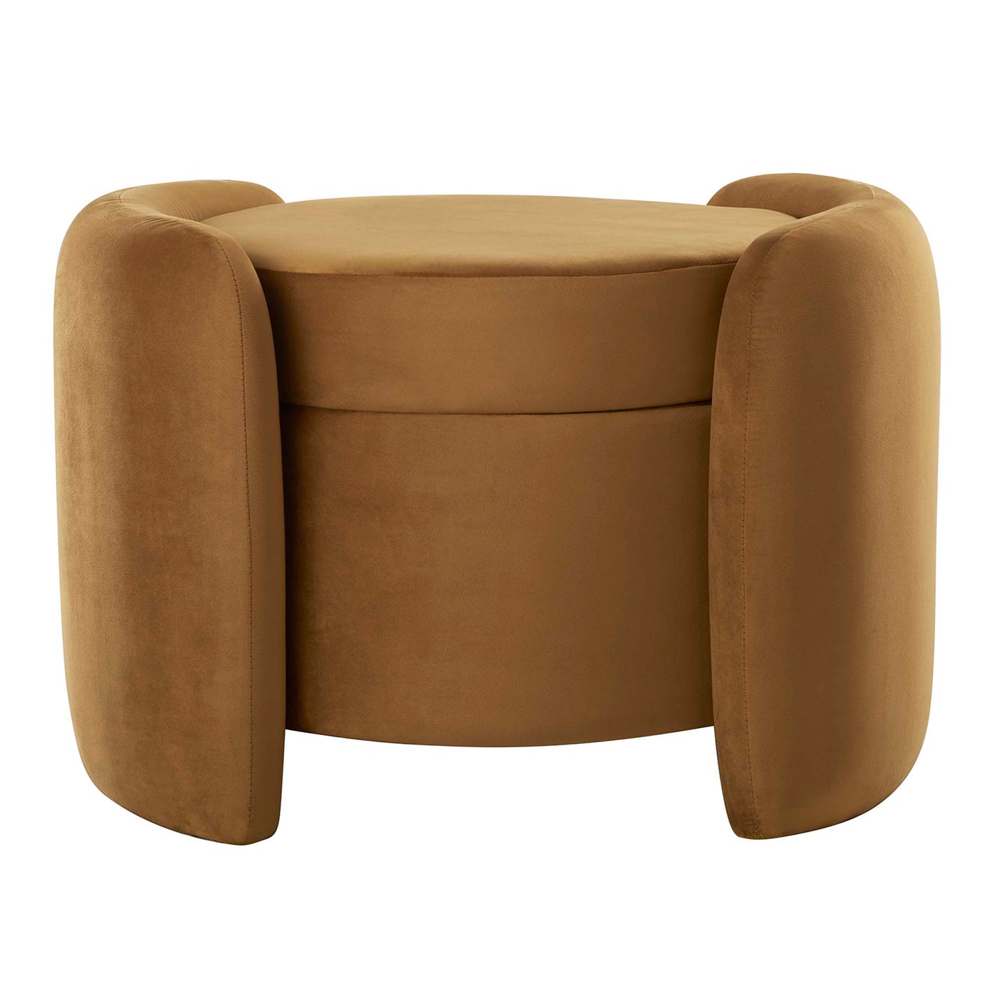 Nebula Upholstered Performance Velvet Ottoman by Furniture For America