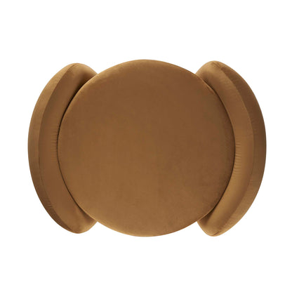 Nebula Upholstered Performance Velvet Ottoman by Furniture For America