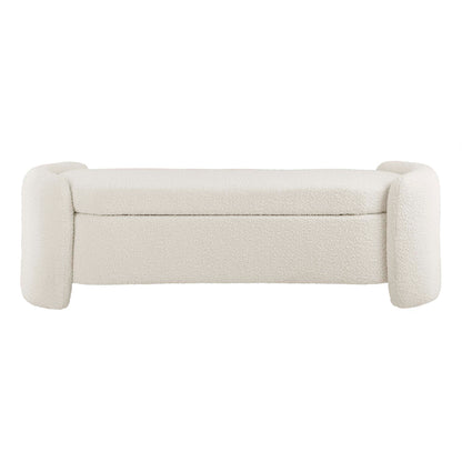 Nebula Boucle Upholstered Bench by Furniture For America